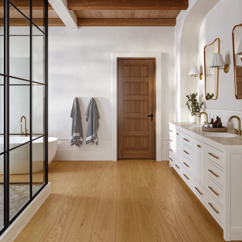 Bedrosians Laguna Sand Hardwood Room Scene