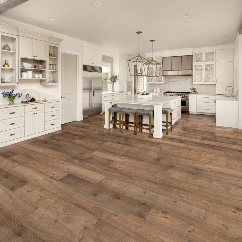 Cali Floors Meritage Knotty Barrel Oak Hardwood Room Scene