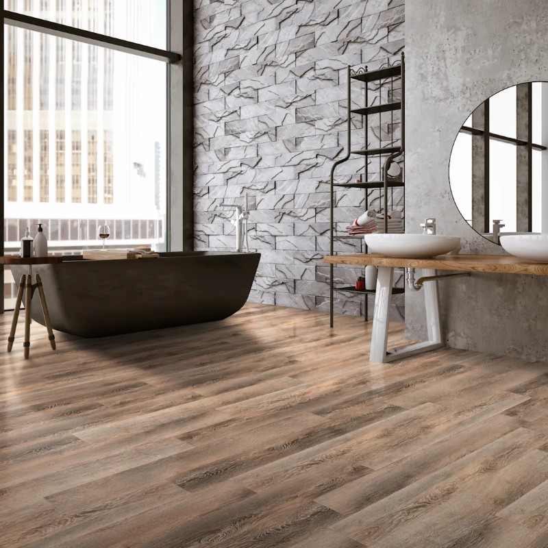 Cali Floors Windandsea Low Tide Dockwood Oak Vinyl Room Scene