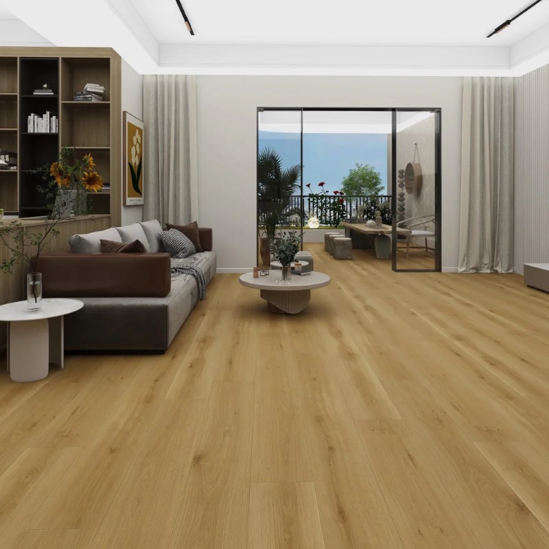Eternity Flooring Ingraind Caramel Cream Vinyl Room Scene