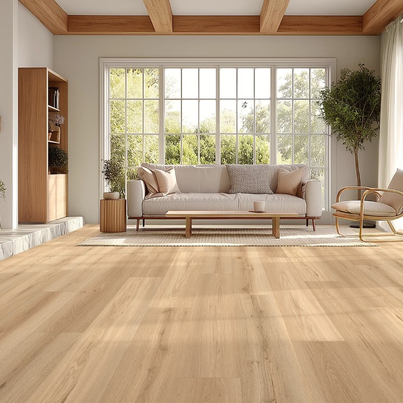 Gaia Floor White Collection Seaside Mist Laminate Room Scene