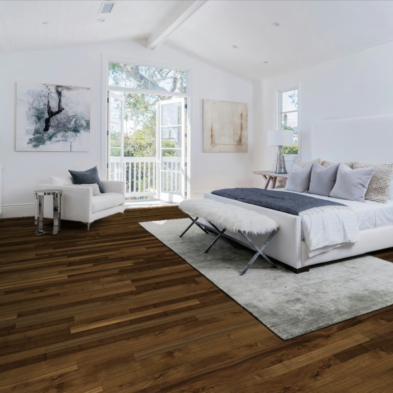 Hallmark Floors American Traditional Classics Natural Walnut Hardwood Room Scene