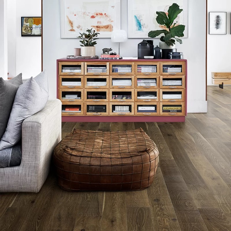 Hallmark Floors Grain and Saw Ruskin Oak Hardwood Room Scene