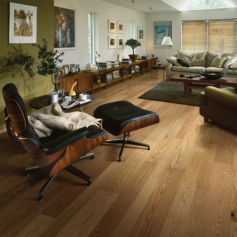 Hallmark Floors Monterey Cantina Red Oak Hardwood Room Scene