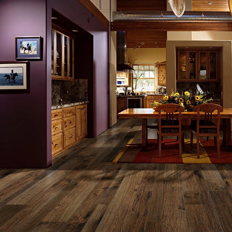 Hallmark Floors Monterey Casita Hickory Hardwood Room Scene