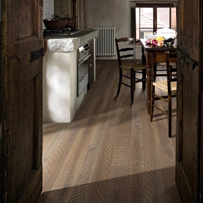 Hallmark Floors Organic 573 Eucalyptus Leaf Oak Hardwood Room Scene