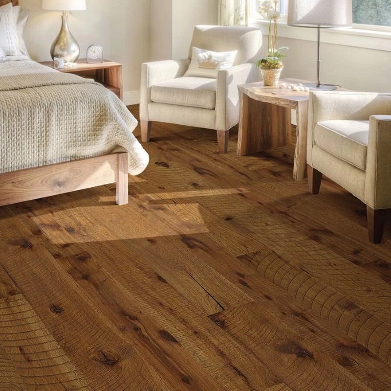 Hallmark Floors Organic 575 Chamomile Hickory Hardwood Room Scene