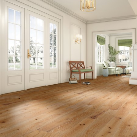 Hartco TimberBrush Silver Sun Drenched Hardwood Room Scene