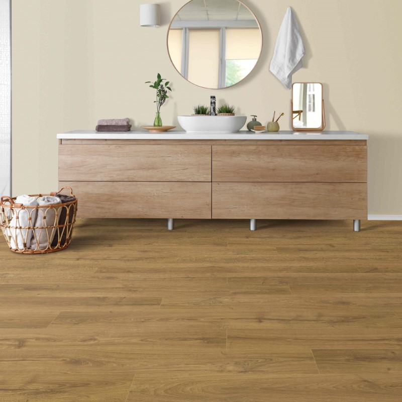 Mohawk PureTech Select Honey Oak Vinyl Room Scene