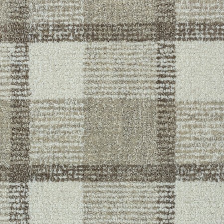 Unique Carpets Handmade Woven Wilton Valerie Plaid I Creme Cocoa Carpet