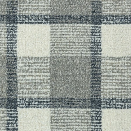 Unique Carpets Handmade Woven Wilton Valerie Plaid I Zen Gray Carpet