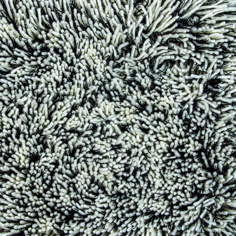 Unique Carpets Shagtastic Allure Black on White Carpet