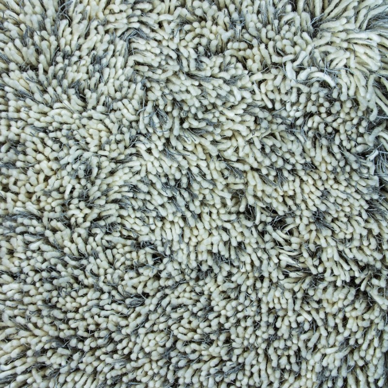 Unique Carpets Shagtastic Allure Gray on White Carpet