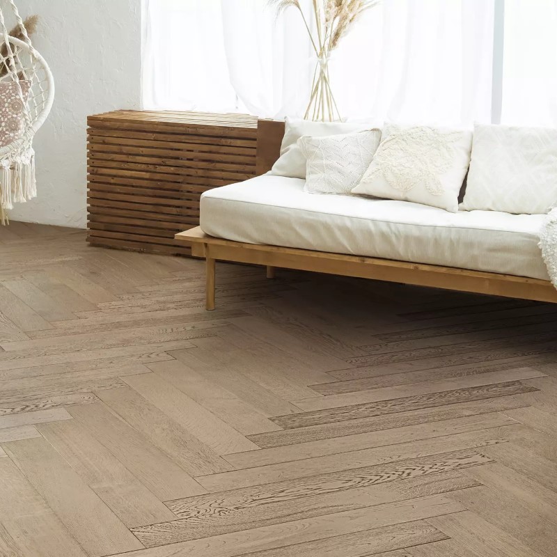 Urban Floor Timbertop Lucca Herringbone Hardwood Room Scene