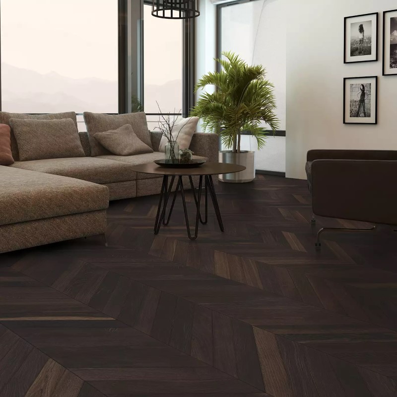 Urban Floor Timbertop Smoke Oak Rustic Hardwood Room Scene