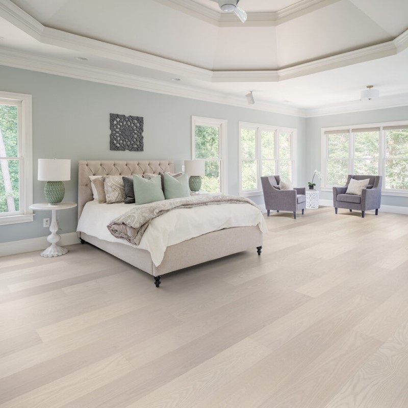 Valinge Ash Select Powder White Hardwood Room Scene